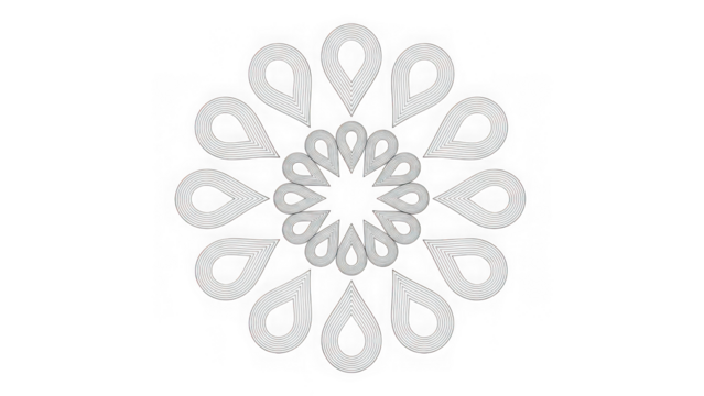 Intricate floral design isolated on transparent background - Powered by Adobe