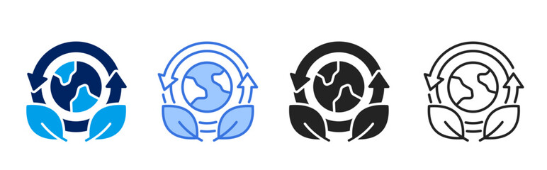 Sustainability  Icon Set Different Style Collection. 