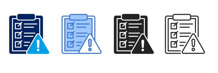 Risk  Icon Set Different Style Collection. 