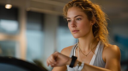 A smartwatch tester running treadmill trials to validate heart-rate accuracy, comparing live wrist readings with medical-grade chest sensors — wearable tech testing, biometric calibration, and