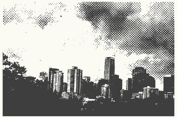 New York skyline in sketch vector illustration. engraving style city for creative design. Eps 10