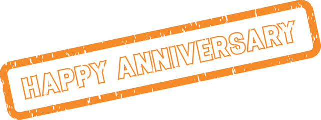 Happy Anniversary Celebration Rubber Stamp for Cherished Milestones and Special Occasions
