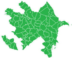 Fototapeta premium Azerbaijan map vector illustration
