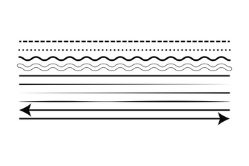 Wavy line patterns and arrows illustration
