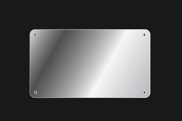 Modern stainless steel signage plate