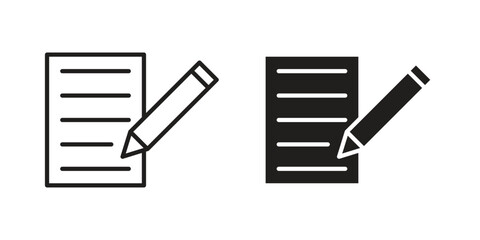Writing icons for website design and development, app development. EPS10
