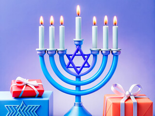 hanzah with candles and gifts