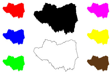 Obraz premium San Ildefonso city (Central Luzon Region, Republic of the Philippines, ROP) map vector illustration, scribble sketch Bulak map