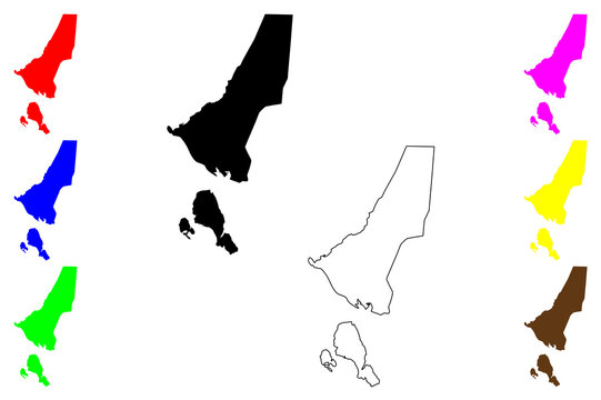 San Jose city (Mimaropa Region, Province of Occidental Mindoro, Republic of the Philippines, ROP) map vector illustration, scribble sketch San Jose map