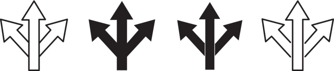 Decision making icons set showing choice. Choice vector icons set
