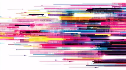 business illustration representing decision speed with layered arrows and instant directional shifts, highlighting adaptability and rapid response to change. decision, speed, fast, thinking, 