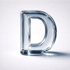 Obraz premium Transparent Glass Letter D