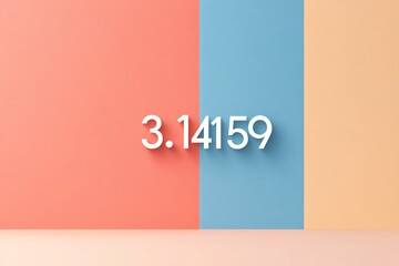 3.14159 Mathematical concepts in modern design creative studio graphic artwork minimalist style abstract perspective