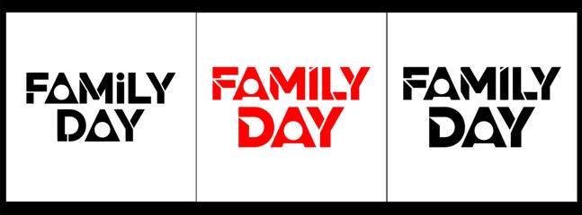 Family day logo variations