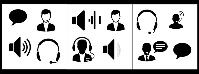Communication icons set
