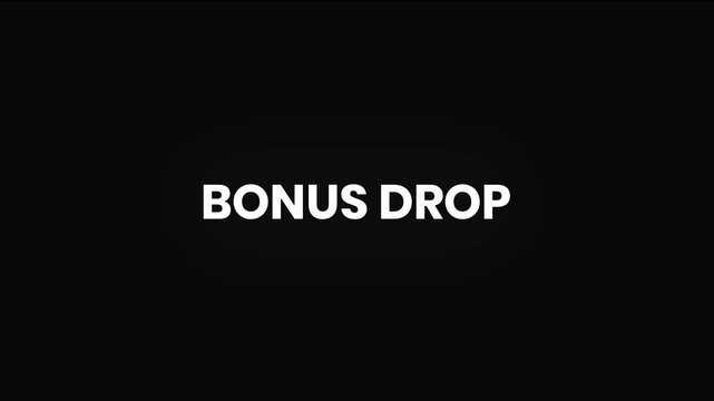 Bonus Drop Distorted Glitch Text Animation 4K &ndash; Digital Reward Announcement and Exclusive Promo Reveal