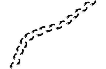 Human foot print walk vector. Two feet of single man icon. Footsteps sign footprint. Person feet steps