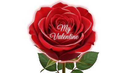 Romantic Valentine&rsquo;s Day Background with Couple, Love Symbols and Warm Colors