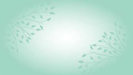 Spring soft, muted background, frame of floral tree branch, leaf, plants. Elegant, aesthetic, stylish elements for Decoration. Hand drawing doodles of vintage botanical elements. Space for text