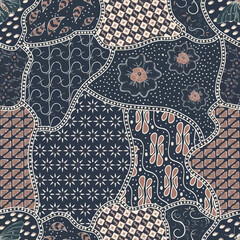 seamless pattern with embroidery on fabric