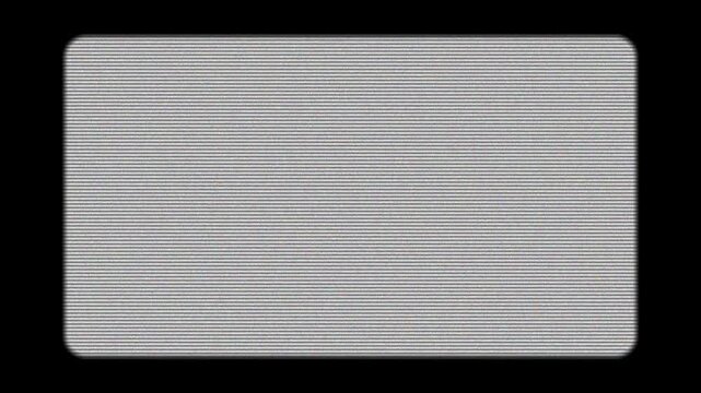 Old TV screen frame placeholder with CRT scan lines VHS noise seamless loop animation. 4K animated old TV template for CRT effects, old TV frame overlay, retro video editing, and vintage film texture.
