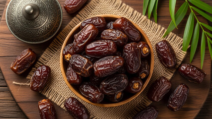 Ramadan dates A sweet and healthy treat perfect for breaking fast during the holy month, packed with nutrients and energy