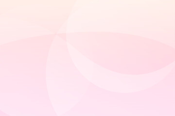 淡いピンクと曲線が重なる柔らかく優しい抽象背景イラスト