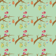 Easter seamless pattern