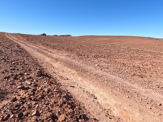Dirt Road Through Desert Landscape
