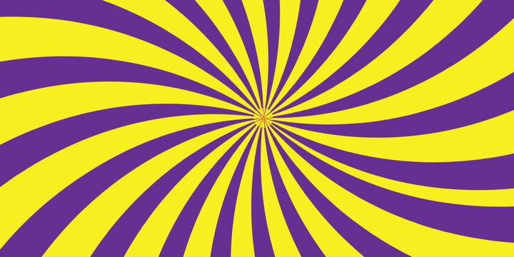 Abstract Yellow and Blue Spiral Swirl Background, Vibrant Optical Illusion Pattern