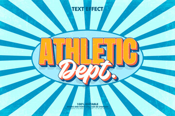 Retro/sports theme with a sunburst background.