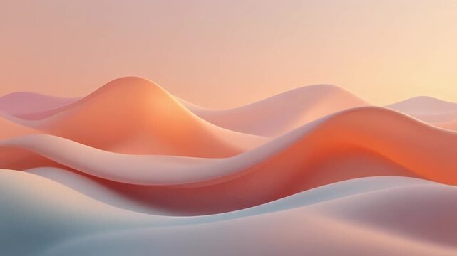 Soft Gradient Waves Abstract Desert Scene