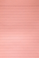 Old Pink notebook paper texture with lines