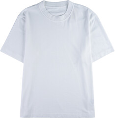 Simple white t-shirt isolated on transparent background