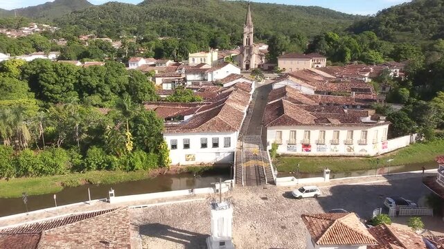Old buildings in the historic centre in City Of Goias. This is city of great poetess Cora Coralina on January, 2026, City Of Goias, Brazil.