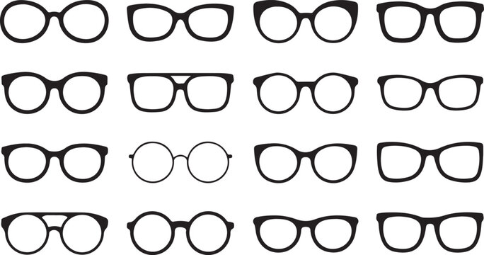 Fashion glasses silhouette vector