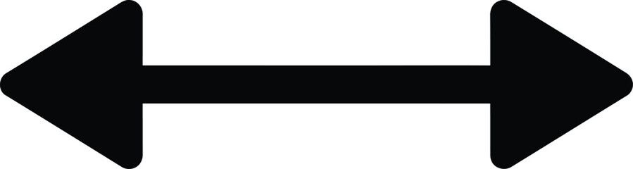 Bidirectional arrow symbol for ui elements and indicating horizontal movement