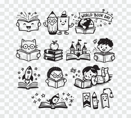 Collection of Book and Reading Themed Icons