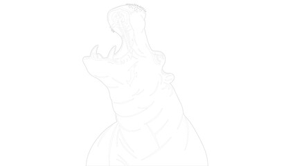 Stylized Black and White Skull with Serpent Design