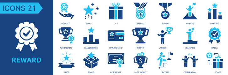 Reward icon collection set