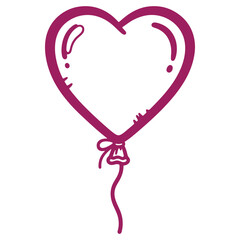 Whimsical HeartShaped Balloon Illustration for Celebrations and Love Themes