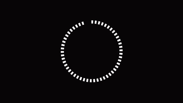 Animated spinning waiting icon on white background. Loading circle animation. Seamless Loop and animated circle loading gif video Animated of circle loading icon.Dots, circle and animation icon