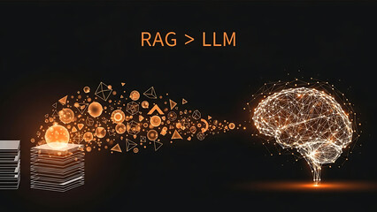 Innovative technology concept with RAG and LLM integration