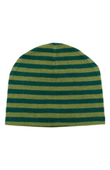 Grey ribbed knit beanie hat for winter