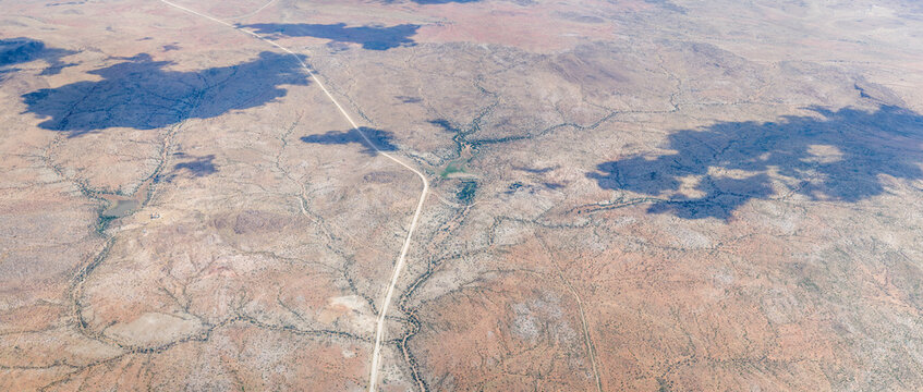 C24 road aerial from east, Namibia