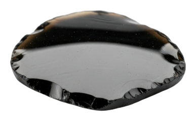 Collecting obsidian stones volcano region mineral collection isolated on transparent background