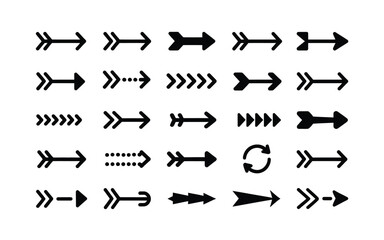 Collection of various arrow symbols and directional indicators