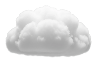 Fluffy white cloud in bright sky nature scene calm atmosphere isolated on transparent background