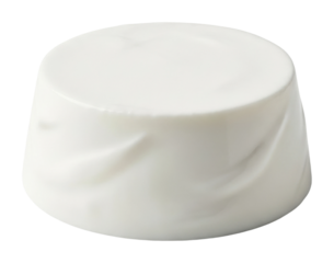 Top-down view of kitchen dessert preparation smooth & white isolated on transparent background