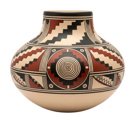Traditional southwestern pottery arizona decorative vase cultural isolated on transparent background